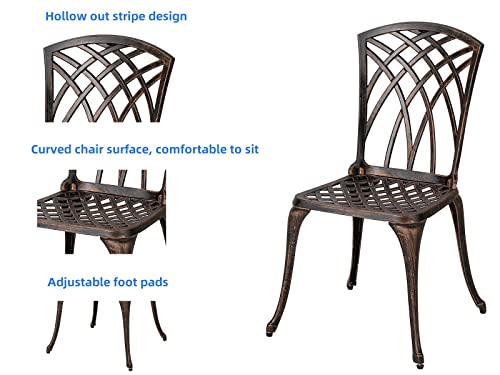 Zotorun ZR300 Bistro Set 3 Piece Cast Aluminum Patio Furniture Sets 2 Chairs And 1 Round Table thumb #2