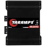 Taramps HD 2000 Black 2 Ohms 1 Channel 2000 Watts RMS MAX, Digital Amplifier Car Audio, Monoblock, LED Monitor Indicator, Class D, Crossover, 2k amp, Full Range, Sound Quality