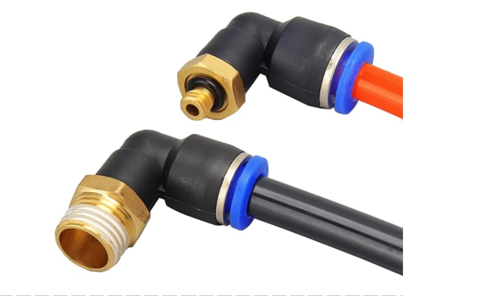 Raccordo A Innesto Pneumatico Ad Angolo Da 90° Da 1/4" A 10 Mm, 4 Pezzi, Connettore Ad Aria Compressa, Qualità Industriale - Foto 12