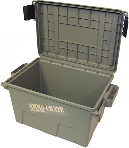 MTM ACR7-18 Ammo Crate Utility Box, Ammo, survival or hunting gear storage, O-Ring seal for water resistant dry storage, Double padlock tabbed for security, Carries 65lbs of gear, Army Green - Image 3