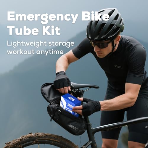 Image of Heavy Duty 700c Bike Tube 700 x 23-25c 28-32c 35-43c Butyl Rubber, 28 Inch Road Bicycle Tire Inner Tube Replacement 2 Pack with Tire Levers