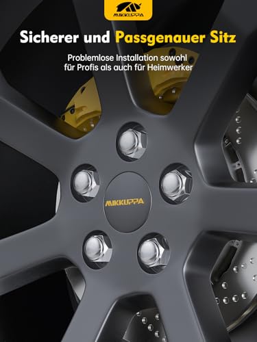 MIKKUPPA M12x1,5 Chrom Radmuttern SW19 20 Stück OEM Factory Style für meisten Ford Fiesta Focus Fusion Fabrik Räder Eichel Sitz Muttern geschlossenes Ende Lug Nuts