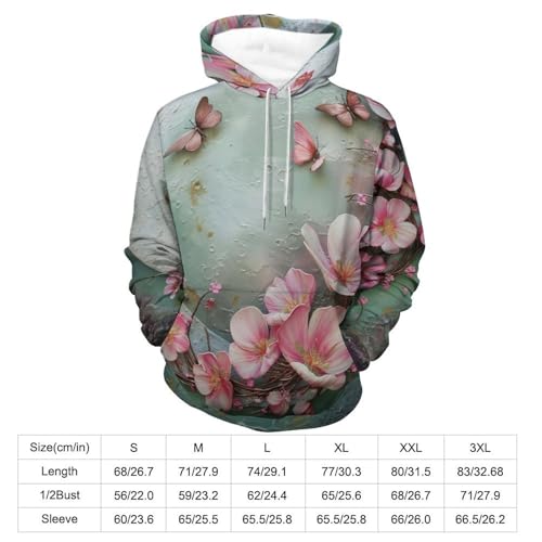 Sweatshirt fleur papillon de la lune pullover à manches longues taille S - 3