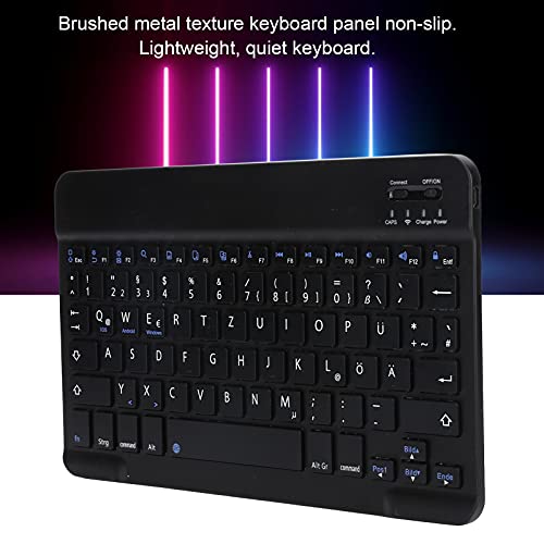 Pusokei German Keyboard 10Inch Keyboard German Layout Usb Computer Keyboard For Laptops, Pc(Black) #TOP4