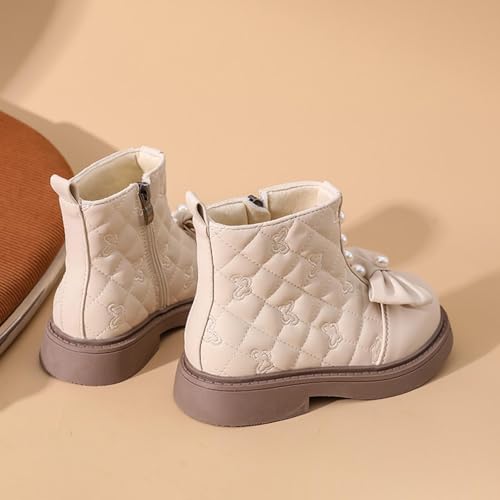 Girls Ankle Boots with Bow Lace Up Combat Booties Casual Fashion Party Dress Up Shoes Non Slip Outdoor Footwear4