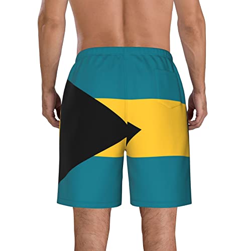 Bahamas Flag Men's Swim Trunks Quick Dry with Mesh Lining Beach Shorts Bathing Suit Swimwear Medium3