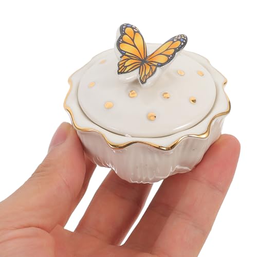 Cuenco de cerámica para manicura con tapa pequeño miniatura 4