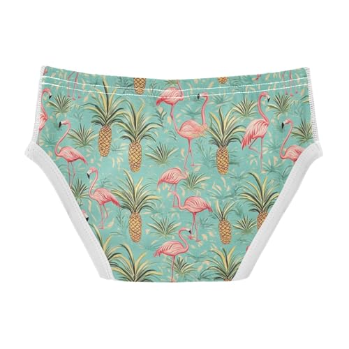 Wusikd Pink Flamingos Pineapples Boys' Underwear Cotton Palm Leaves Boys Briefs Soft Toddler Underwear 2T2