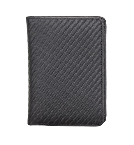 Law Enforcement Badge Wallet, All Leather, Fits Any Shape Badge with Pin Back-Carbon Black