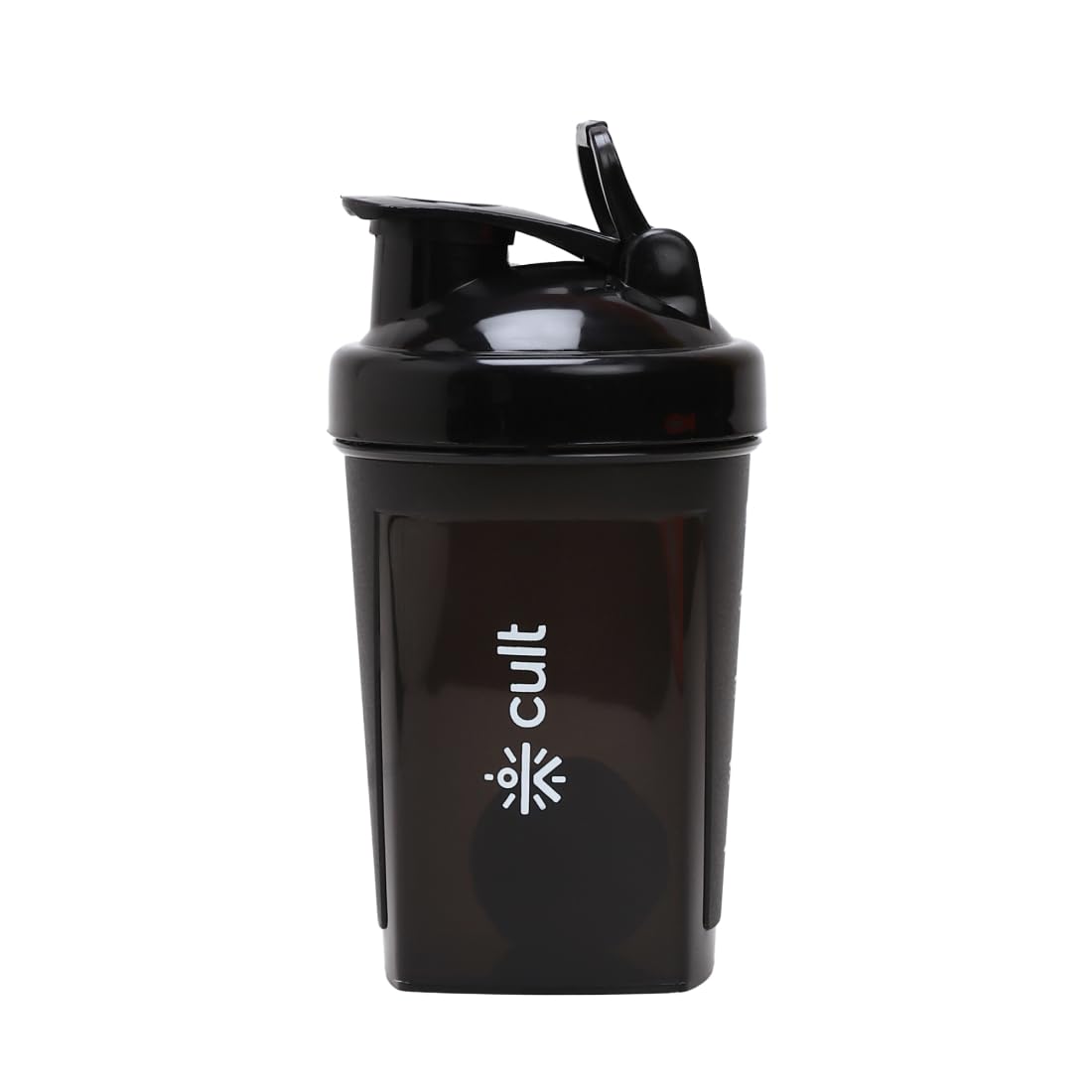 CULT Micro Protein Shaker Bottle 500ml for Men & Women – Compact, Leakproof, BPA-Free Gym Shaker with Wire Mixer – Ideal for Protein Shakes, Pre-Workout & Smoothies - Black