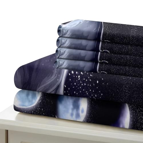 Parure de lit loup 3D grand format avec fermeture éclair pour un entretien facile