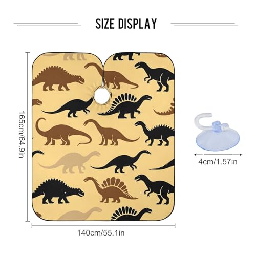 Capa para Corte de Cabello con Diseño Dinosaurio Impermeable miniatura 2