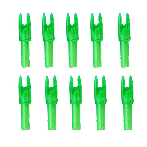 UP100 50 pcs Transparent Red/Orange/Green/Blue Archery Nock Arrow Shaft G Nocks Small Groove,.088