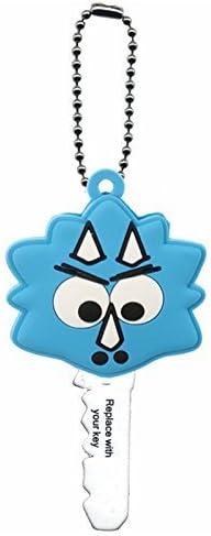 Blue Dinosaur funky Dude Animal Buddies Key Cover Cap With LED Torch Light And Chain by zeenca