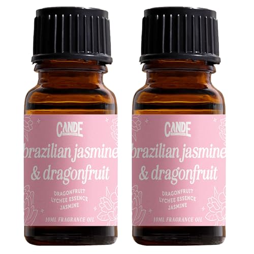 Image of CANDECraftCo Premium Fragrance Oil - Diffuser Oils Fragrances Scented for Home, Candle Soap Making Supplies, Aromatherapy Blends for House (0.34 Fl Oz) (2-Pack, Brazilian Jasmine & Dragonfruit)