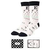 HAPPYPOP Optometry Gifts for Men - Optometrist Gifts Optician Gift Eye Doctor Gift Eye Chart Ophthalmologist Present, Optometry Socks