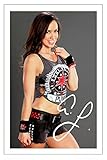 AJ Lee Signed 6X4 Inch Photo With Print Pre Printed Signature Wrestling Diva Wall Art Artwork Autograph Gift