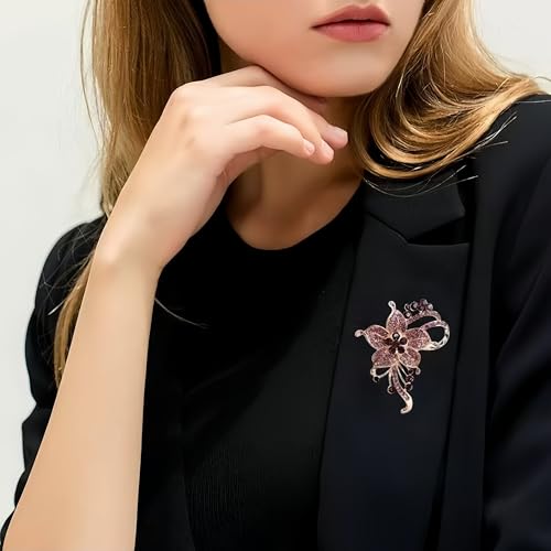 Image of Cameo Brooch Vintage Silver Tone Lady Portrait Brooch Pins for Women Victorian Jewelry Crystal Rhinestone Brooches for Hat Scarf Collar Lapel Handbags Shawls for Christmas