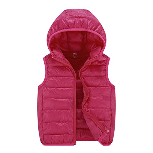 Solid Color Warm Vest for Kids Boys Sleeveless Thick Down Hooded Jacket Teen Girls Winter 𝗛oodie Vest Coat2