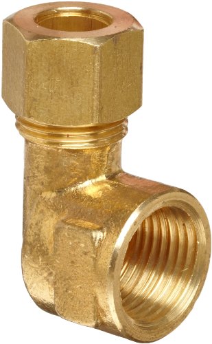 Anderson Metals 50070-0608 Brass Tube Fitting, Elbow, 3/8 Inch Compression X 1/2 Inch Female Pipe cover