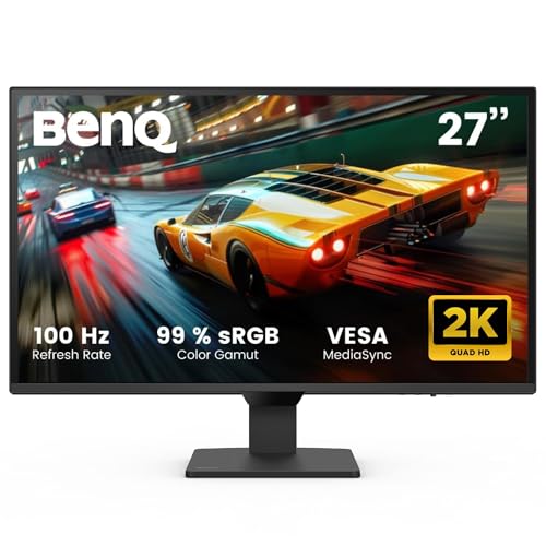 Image of BenQ GW2790Q 27” 2K QHD 100Hz IPS Eye-Care Monitor, HDMI, DisplayPort, 2560×1440, Ultra Slim Bezel, Eyesafe, VESA MediaSync, Brightness Intelligence Tech., B. I. Gen2, Low Blue Light Plus, Eye-CareU