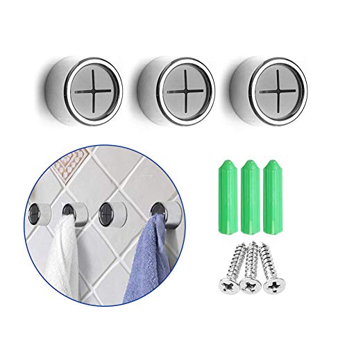 Preisvergleich Produktbild DAYNEW Handtuchhalter,Geschirrtuchhalter,Han... selbstklebend ohne Bohren für Bad, Küche und Haushalt - 4.2X 2.2 cm - 3er Set