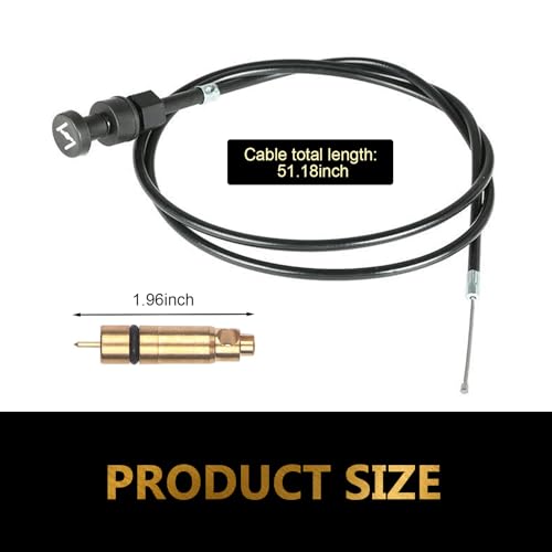 Anyhut 7 PCS Carburetor Plunger Choke Starter Valve Choke Cable Kit, Throttle Cable and Starter Valve Plunger Kit, Compatible With Ho-nda TRX450 Foreman 450 ES (1998-2004) (Black)