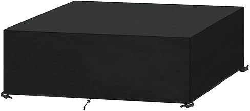 SanGlory Abdeckplane Gartenmöbel Wasserdicht Schutzhülle Gartenmöbel Winterfest Abdeckhauben für Möbelsets, Schwerlast Oxford Gewebe Gartentisch Abdeckung für Terrassenmöbel, 200x100x75cm