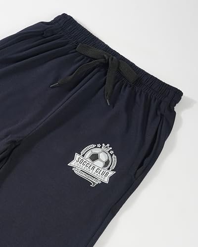 Image of Sayama Pack of 2 Cotton Blend Gripper Stylish Kids Lower and Regular Fit Trackpants Plain Lounge Pants for Boys and Girls