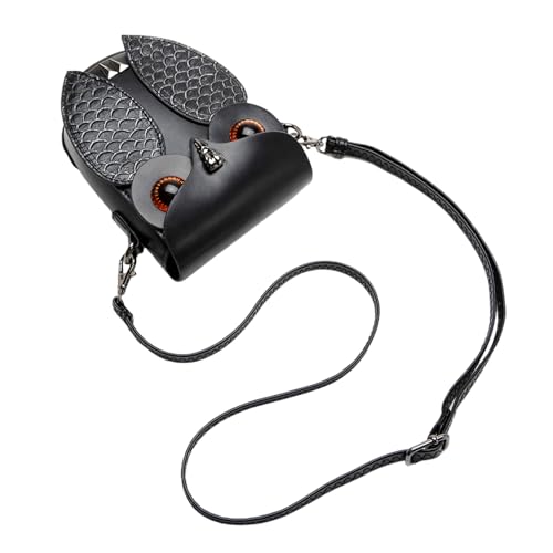 Unique Designs Sac à bandoulière pour femme Style punk Sac à bandoulière en cuir PU avec motif serpent et sac à main hibou hibou
