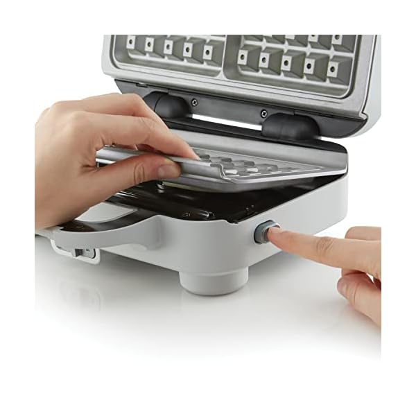 Breville DuraCeramic Waffeleisen | Antihaftbeschichtung und leichte Reinigung + tiefe, abnehmbare Platten | Grau/Silber | [VST072X] – Bild 4
