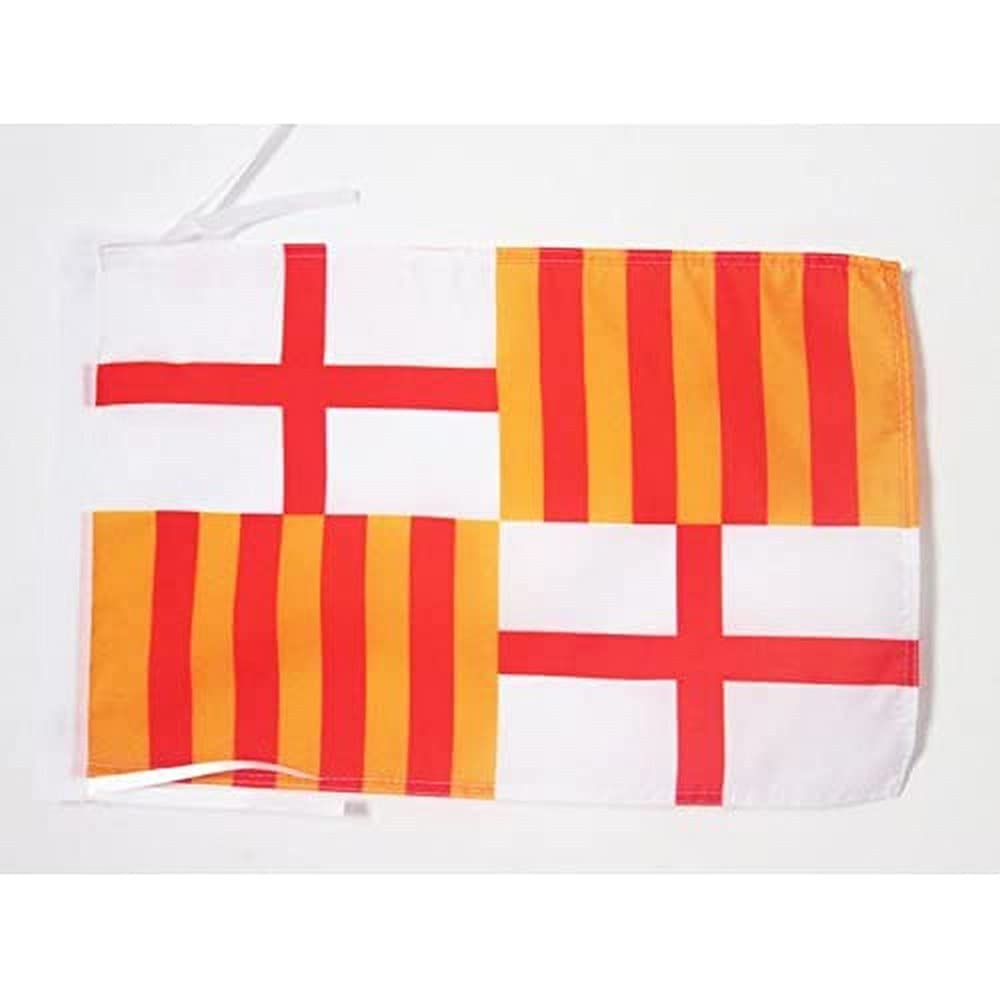 AZ FLAG Drapeau Barcelone en Polyester 100D avec Cordelettes, 45cm x 30cm