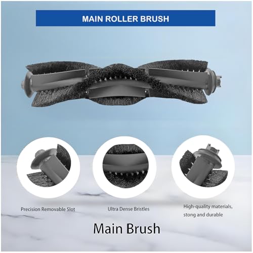 Jpbaisqic Ersatzteile Zubehör für Tapo RV30 Max Plus / RV30 Max / RV20 Max Plus / RV20 Max Roboter Saugroboter, Zubehör: 1 Hauptbürste 4 Seitenbürsten 2 Hepa-Filter 3 Wischtücher 3 Staubbeutel