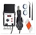 Stacja lutownicza na gorące powietrze JCD. Stacja lutownicza Hot Air 858D 11 0 V 220 V 700W LED Digital Heat Lutownia do spawania SMD. Lutownica Zasilacz (Color : Silver)