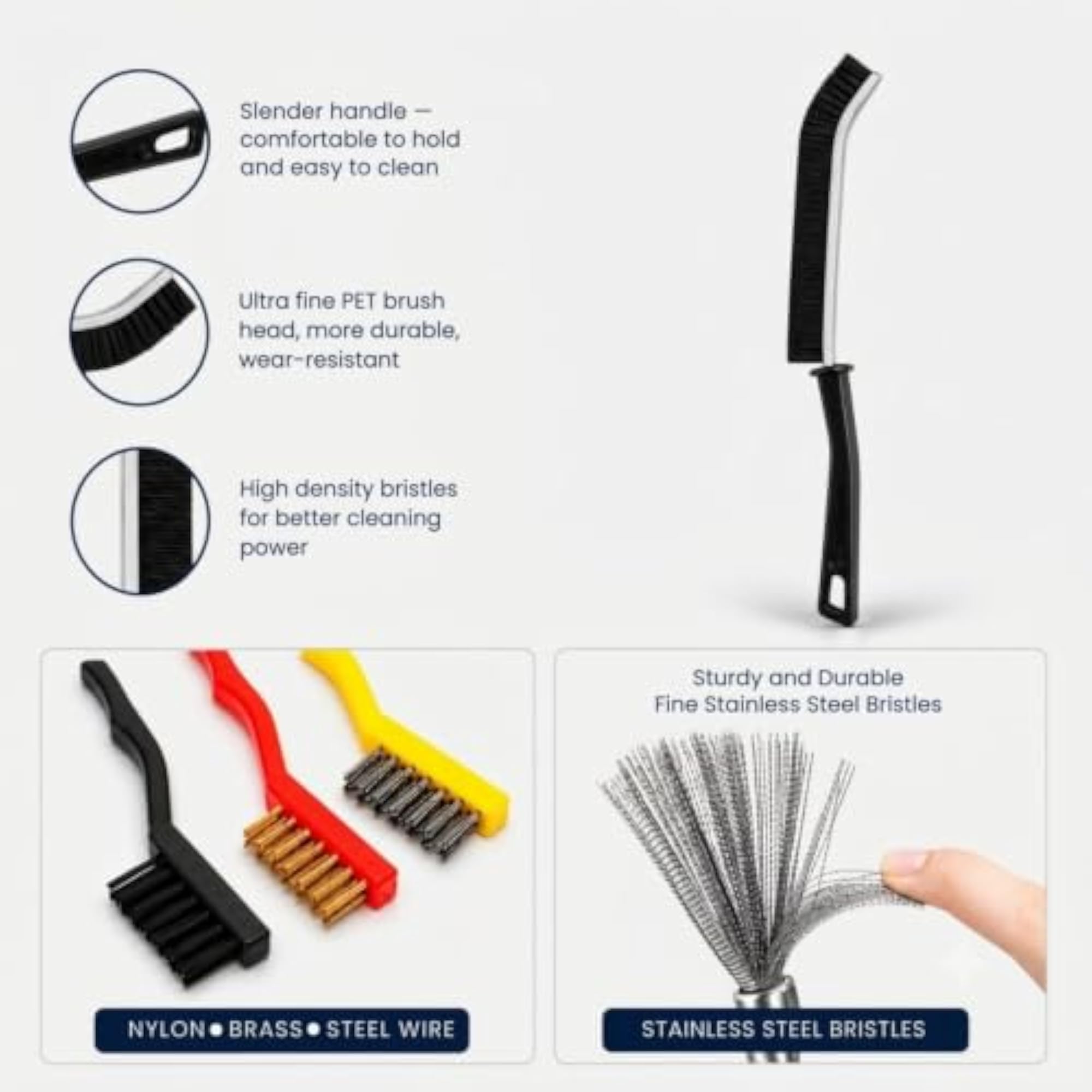 Set of 5 Cleaning Brushes for Gas Stove and Chimney