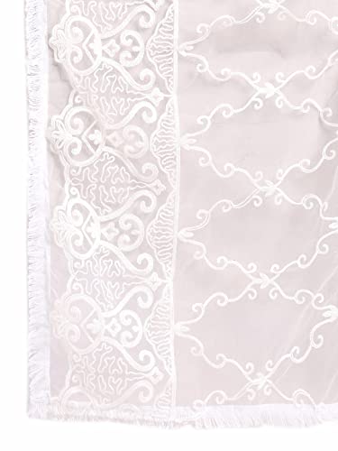 ANNI-DESIGNER-Womens-Ruby-Cotton-Straight-Embroidery-Kurti-with-Pant-Dupatta-Set-White-Show ANNI DESIGNER Women's Cotton Blend Straight Embroidered Kurta with Pant & Dupatta (Enter)