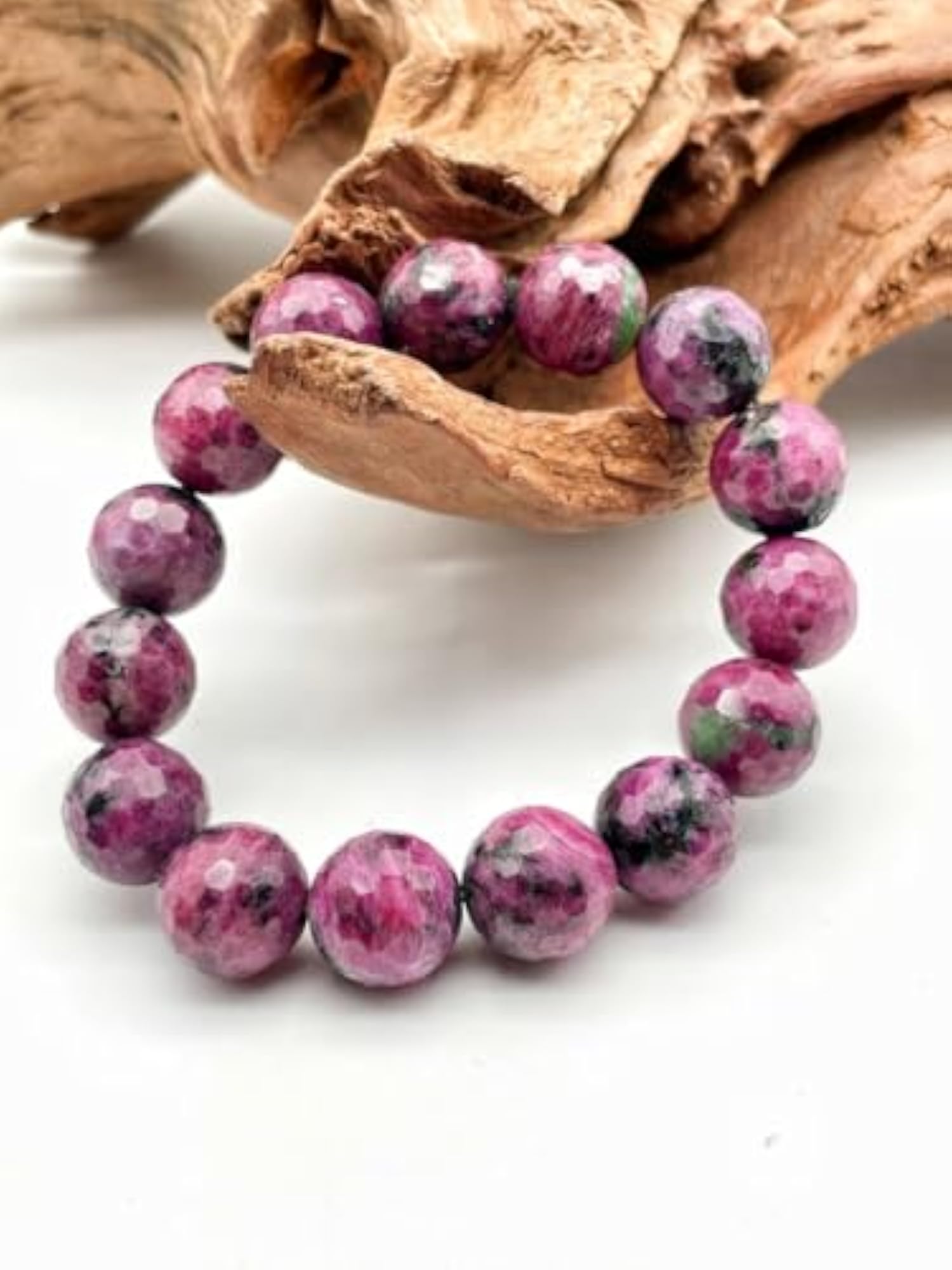 Unisex Natural Ruby Stretchable Bracelet