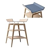 La table à langer Linea by Leander peut être réglée en hauteur selon vos besoins et votre taille.