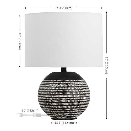Lámpara de Mesa de Resina Negra 20 pulg. Juego x2 miniatura 3
