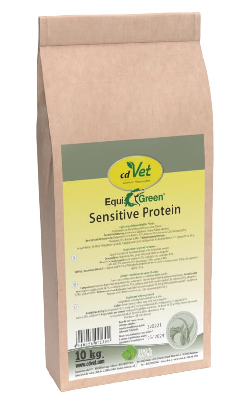 EquiGreen Sensitive Protein 10 kg | Ergänzungsfuttermittel für Pferde - Proteinquelle zur Aufwertung der Futterration