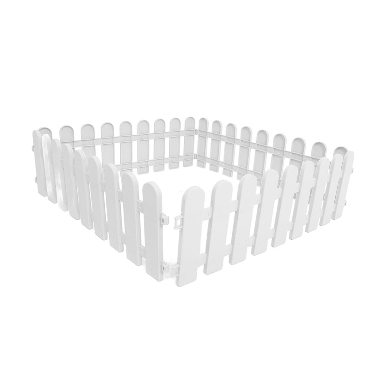 Enclos pour tortues extérieures : lot de 4 barrières blanches pour aménager un espace de jeu