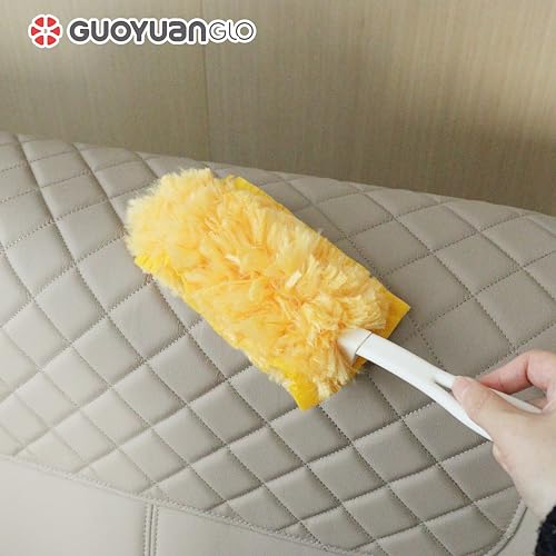 Image of Disposable Dusters Refills 360 Degree Heavy Duty Dusters Refills Unscented Disposable Dusters for Cleaning-20 Counts with Short Handle,Yellow
