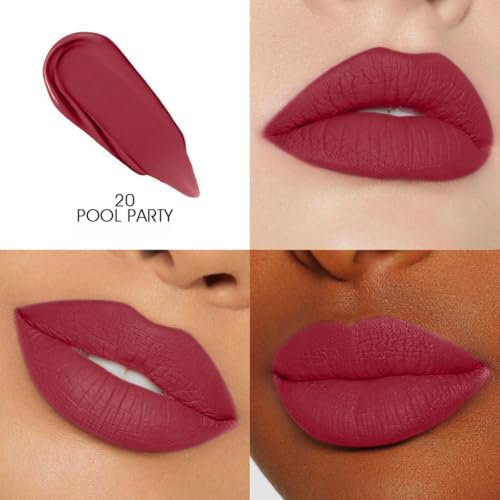 Image of Colors Queen Totally Matte Liquid Lipstick | Intense Color Payoff, Lightweight & Comfortable, One Swipe Application | Long Lasting, Non Transfer Liquid Lipstick for Women (20 - Pool Party, 7.5g)