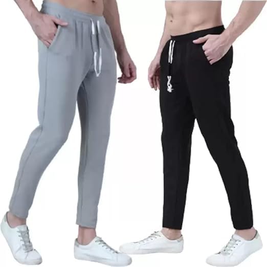 Andor Fashion Men’s Cotton Blend Solid Track Pant for Men – Pack of 2 Andor Fashion Men’s Cotton Blend Solid Track Pant for Men – Pack of 2