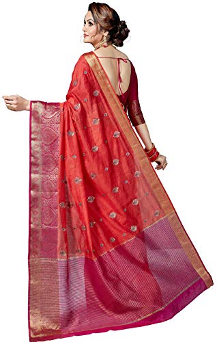 Image of MSRETAIL Silk Saree with Blouse Piece
