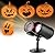 Moukeren Halloween Projector Lights Outdoor 2-in-1 Rotating Patterns Projector Ocean Wave and Pattern Halloween LED Projection with Remote Control for House Yard Garden Landscape Lights(Pumpkin)