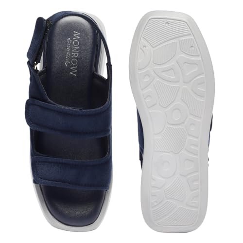 Image of MONROW Fancy And Stylish Extra Cushioning and Comfortable Fashionable Light Weight Vegan Fashion Heel Sandal for Women and Girls