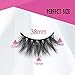 SWINGINGHAIR Lashes, 3D Eyelashes 19mm Natural False Eyelashes Siberian 3D Lashes Natural Look Fake Eyelashes Hand-made Fluffy Wispy Lashes 1 Pair Strip Lashes