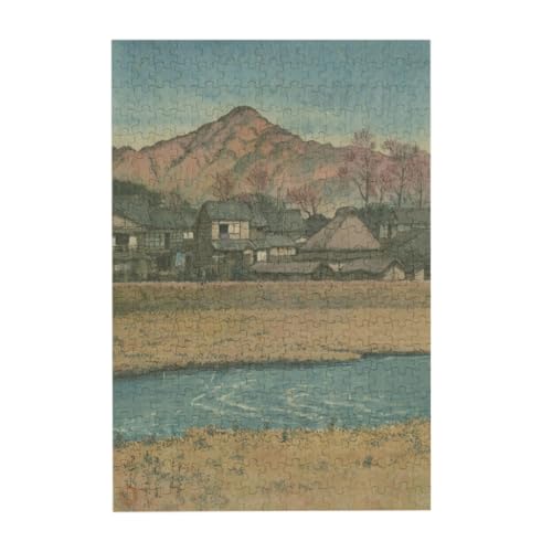 川瀬巴水 京都上賀茂 パズル 300ピース 木製 ジグソーパズル リラックス 気分転換 壁飾り 絵画 お誕生日プレゼント ギフト 初心者向け 38*26cm