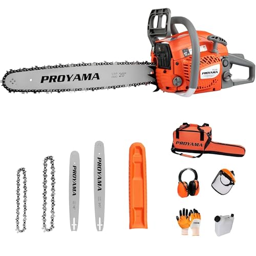 PROYAMA 58CC Gas Chainsaw with 16 and 20-Inch Bars
